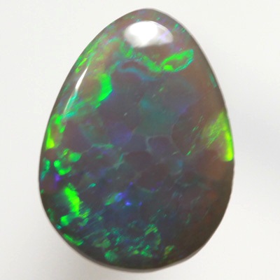 SOLID BLACK OPAL Bright sparkles of green fire
